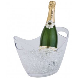 Wijnkoeler/Champagnekoeler Transparant | 3 liter | 27x20x21(h)cm