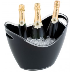 Wijnkoeler/Champagnekoeler Zwart | 6 liter | 35x27x25,5(h)cm